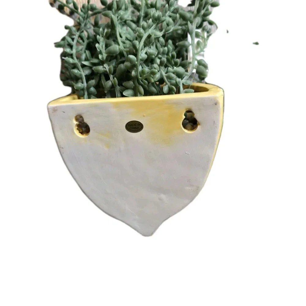 New Wall Hanging Lemon Vase Fake Hanging Plant Artificial Beaded Succulent